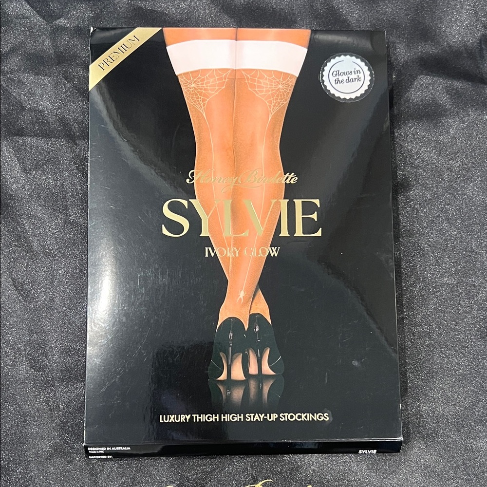 Honey Birdette Sylvie Luxury Thigh High Stockings